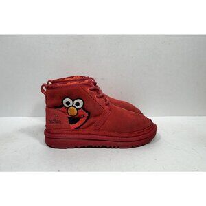 Ugg x‎ Elmo Neumel II 2 Boots 1127431K Red Suede Kids Size 2 Sesame Street